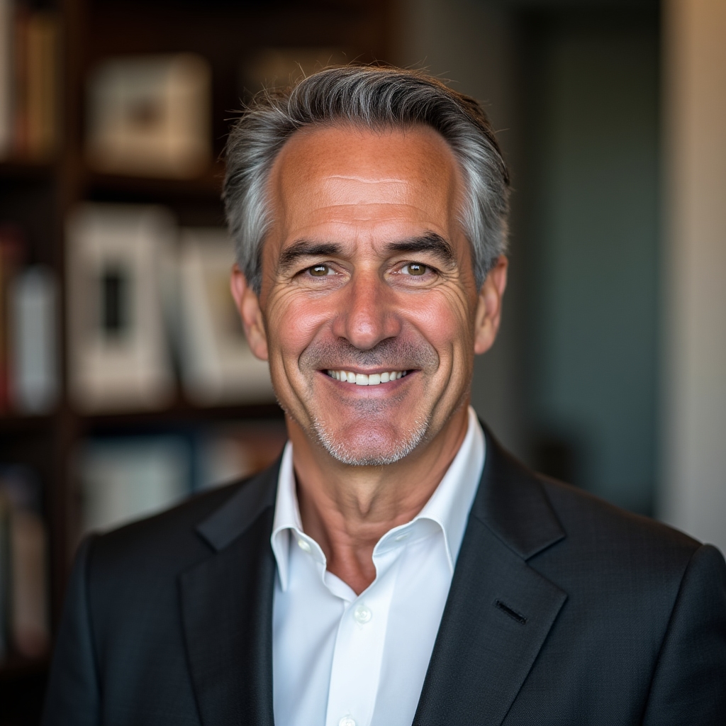 Senior male financial educator at Valenstaro, professional portrait