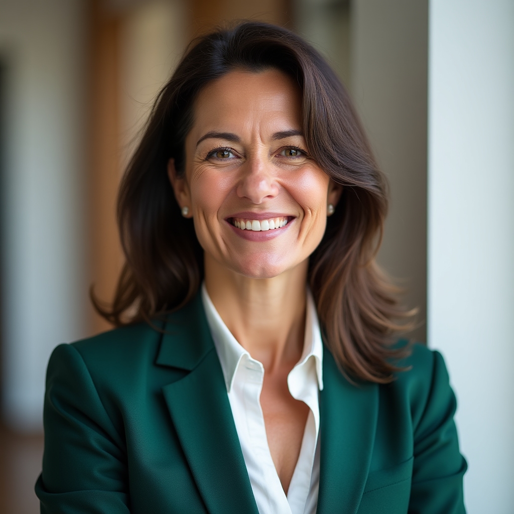 Senior female financial advisor at Valenstaro, professional portrait